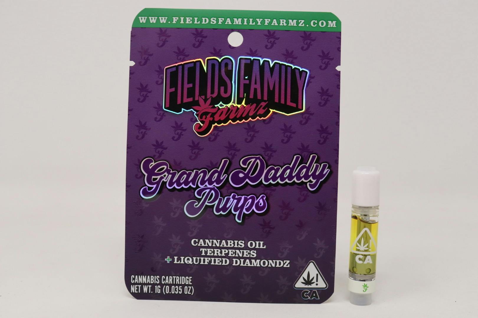 Grand Daddy Purps 1g Liquified Diamondz THC-A Cartridge - Fields