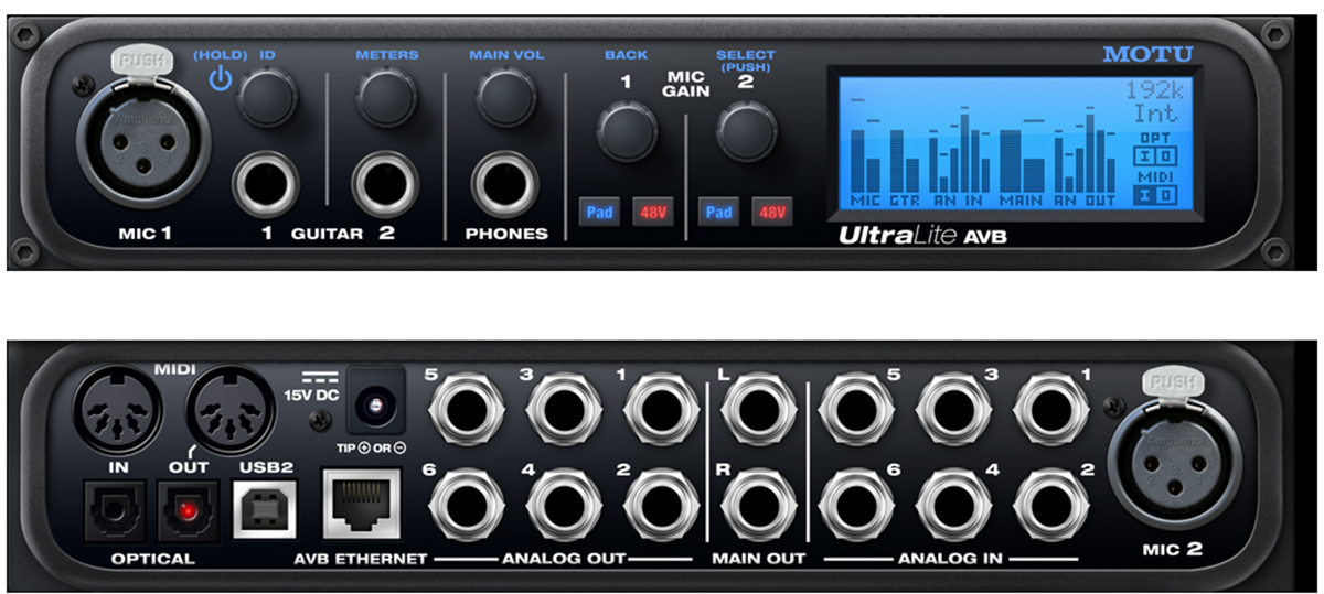 INTERFACE DE ÁUDIO USB MOTU ULTRALITE AVB - AT PROAUDIO