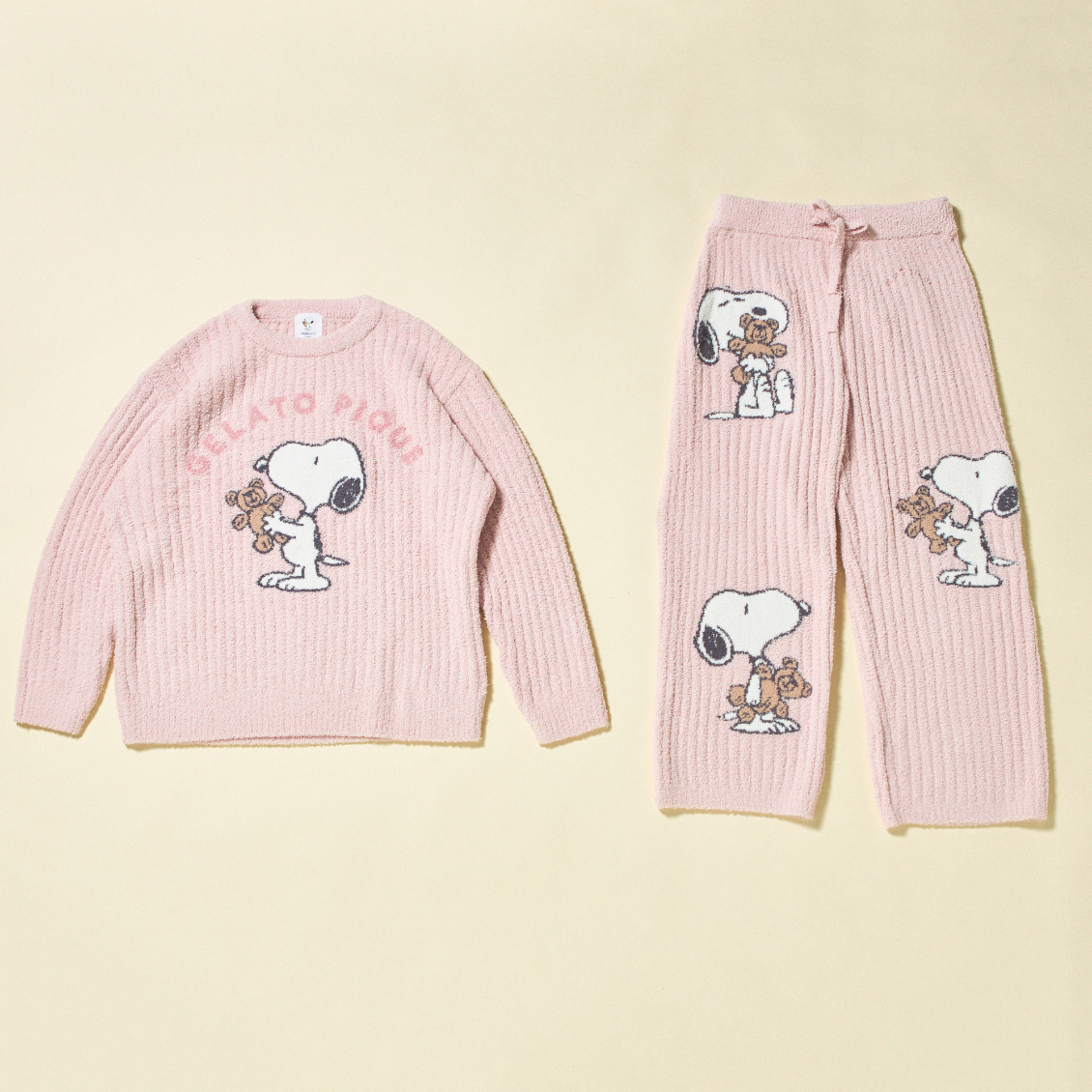 WOMEN】【PEANUTS】SNOOPY×BEAR JQDプルオーバー＆ロングパンツ