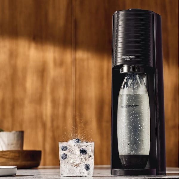 SodaStream Terra Black Soda Machine and Sparkling Water Maker Kit