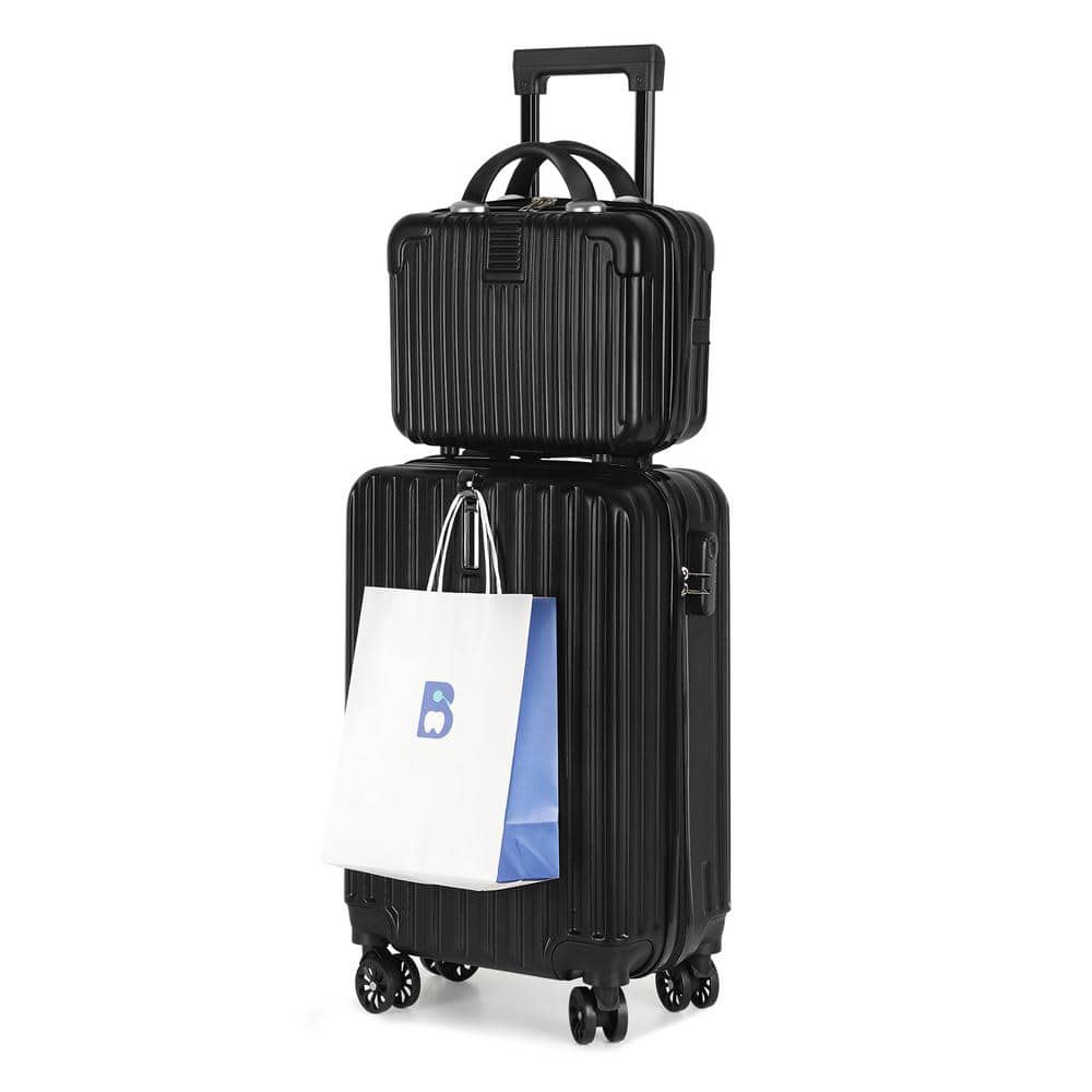 HIKOLAYAE Luggage Waterproof Trolley Case with Hidden Hooks