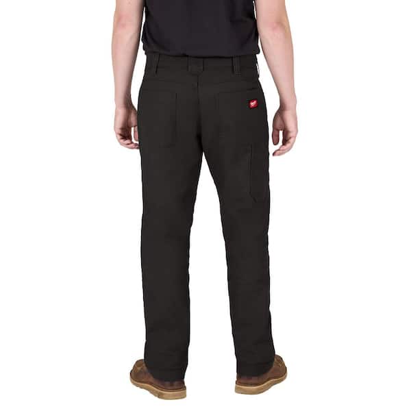 Milwaukee Men's 36 in. x 34 in. Black Cotton/Polyester Work Pants