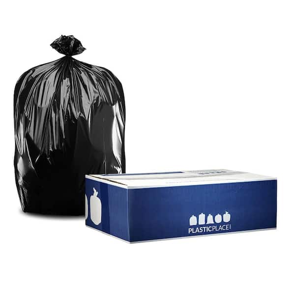 Plasticplace 40-45 Gal. Black Trash Bags (Case of 100) W42LDB15