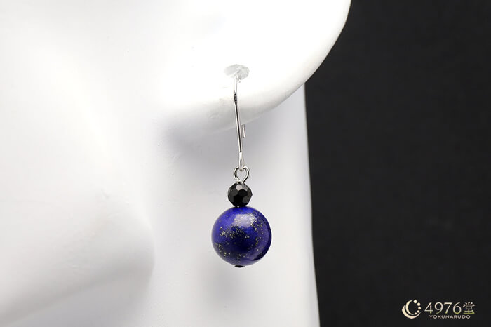 ラピスラズリ ピアス シンプル ｜ 天然石通販の4976堂