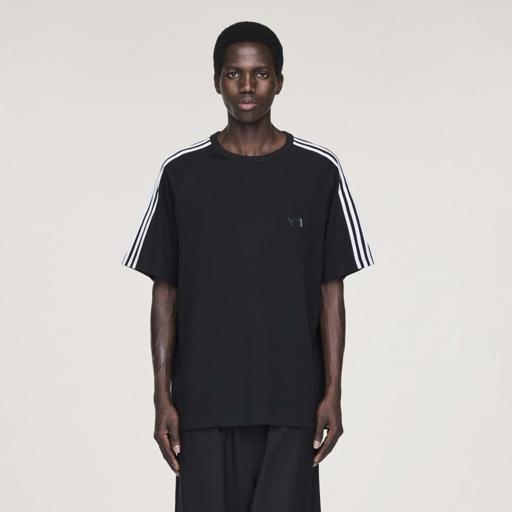 Y-3 SHORT SLEEVE TEE 3-STRIPES Y-3│Y-3 ワイスリー