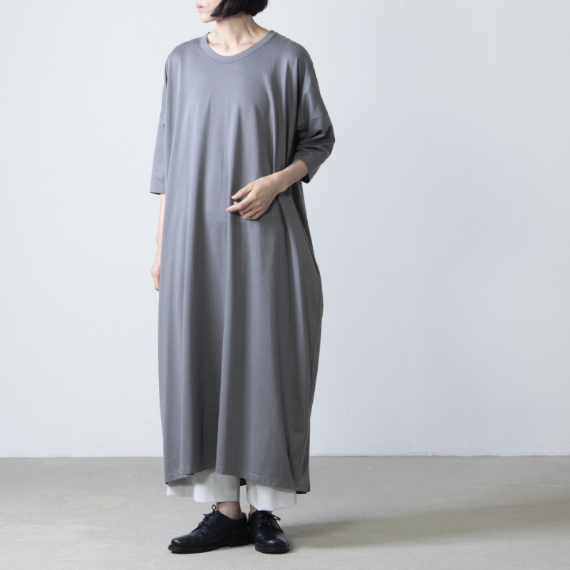 08sircus (ゼロエイトサーカス) Lotus cross jersey crew long dress