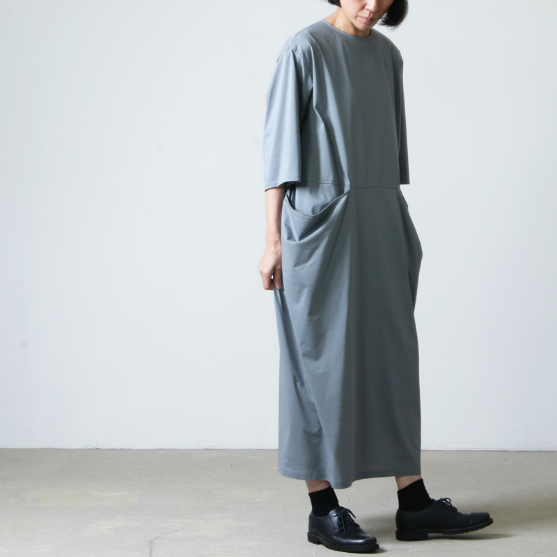 08sircus (ゼロエイトサーカス) High gauge jersey drape pocket dress