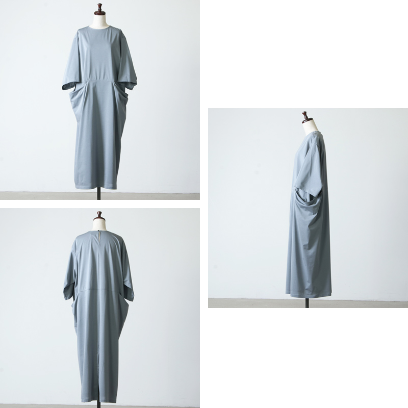 08sircus (ゼロエイトサーカス) High gauge jersey drape pocket dress