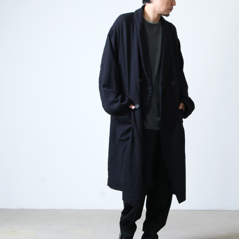 08sircus (ゼロエイトサーカス) Wool viyella fulling coat / ウール