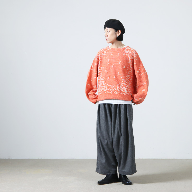 unfil (アンフィル) royal baby alpaca bandana-pattern sweater