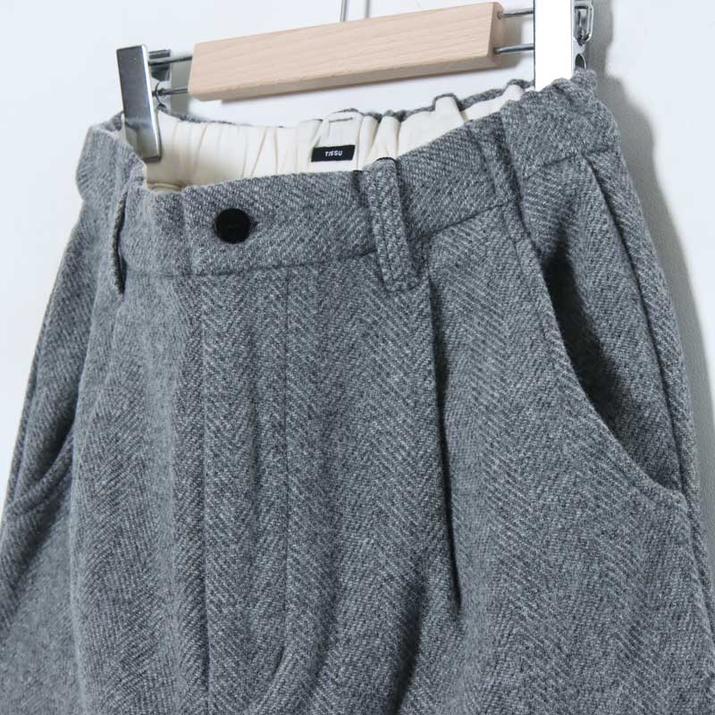 UNIVERSAL TISSU (ユニバーサルティシュ) ウールヘリンボン ジョガーPT