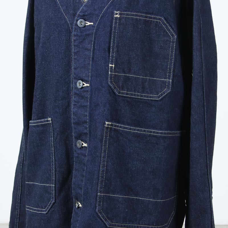 Veritecoeur (ヴェリテクール) ノーカラーデニムカバーオール