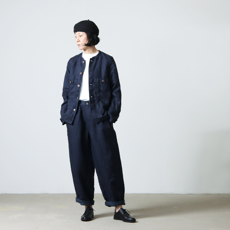 Vlas blomme (ヴラスブラム) コルトレイクリネン デニムブルゾン