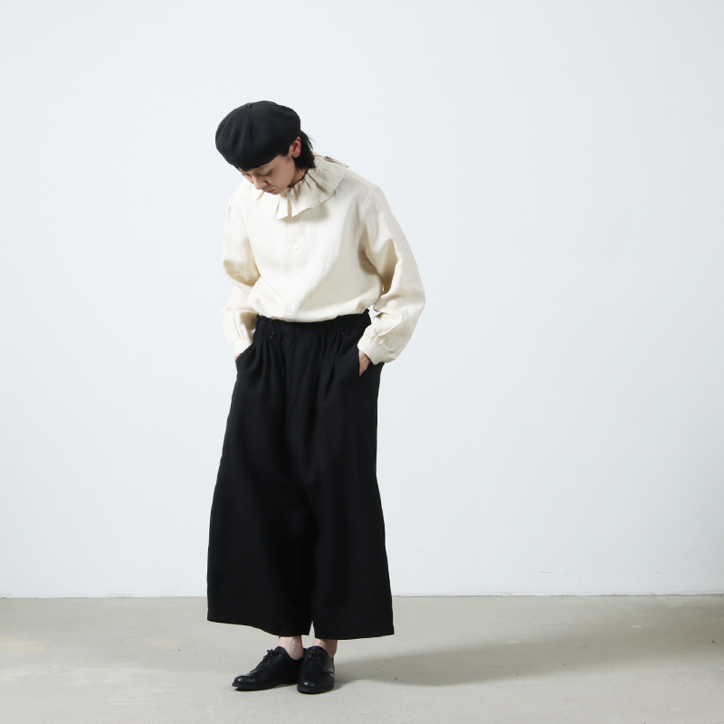 Vlas blomme (ヴラスブラム) ウォッシュドリネン サルエルパンツ