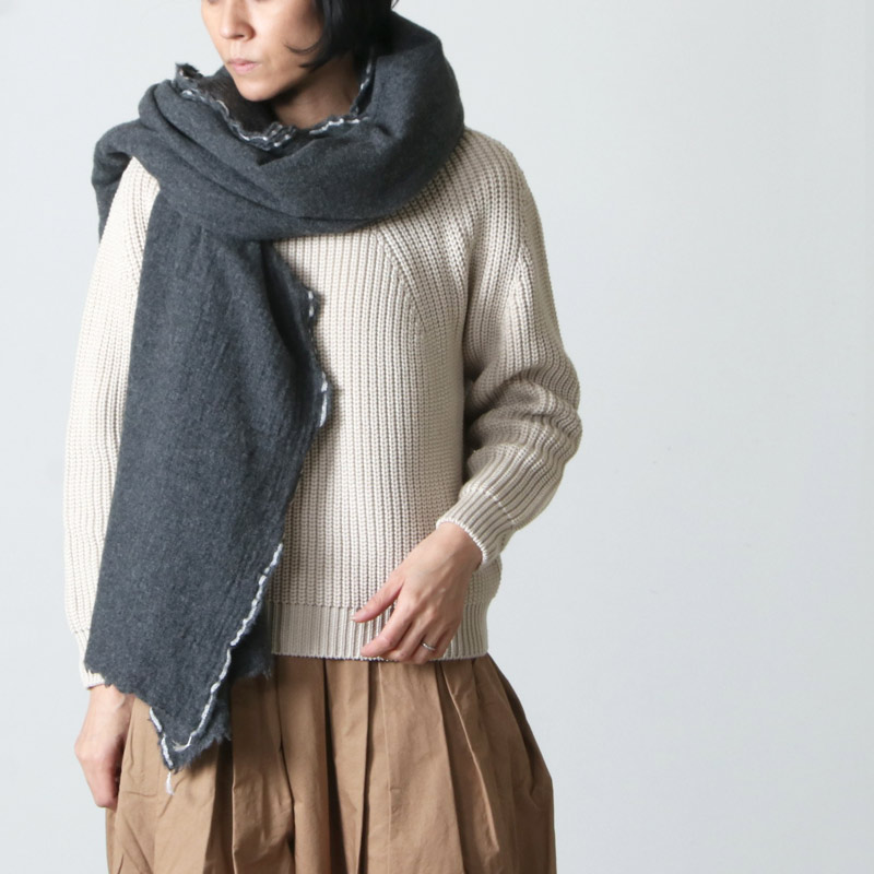 YAECA (ヤエカ) CONTEMPO WOOL CASHMERE STOLE / コンテンポウール