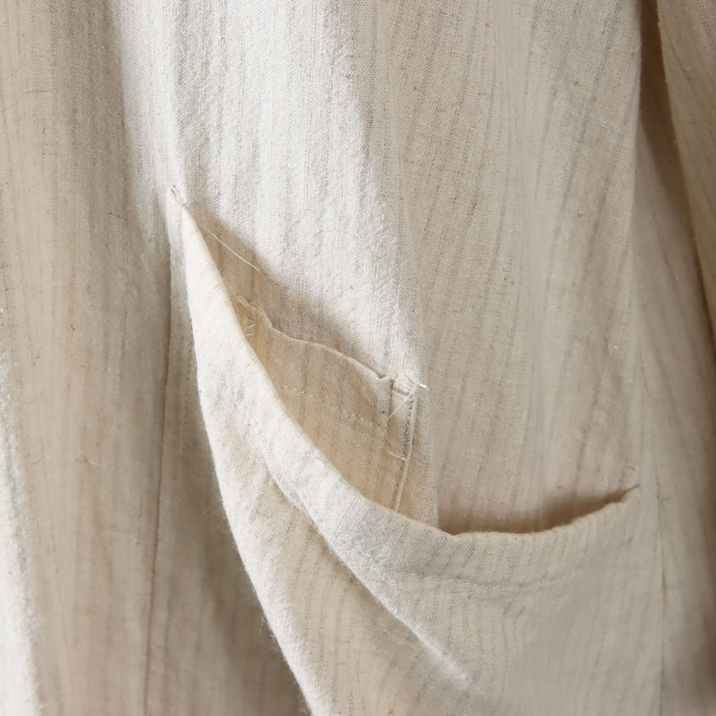 YAECA (ヤエカ) WRITE STAND COLLAR WORK SHIRT DRESS / ライト