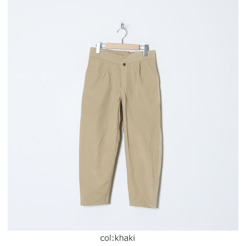 YAECA (ヤエカ) CANVAS DESIGN TUCK PANTS / タックパンツ