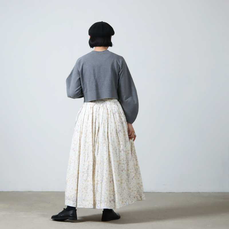 YAECA (ヤエカ) WRITE GATHER SKIRT LIBERTY COTTON / ギャザー