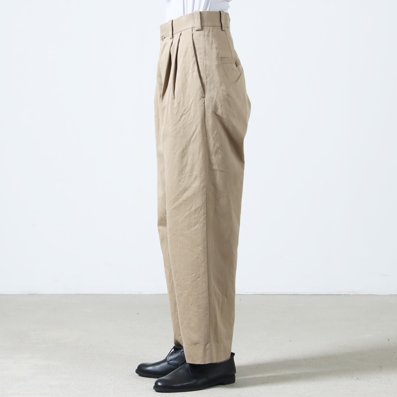 YAECA (ヤエカ) CHINO CLOTH PANTS TWO TUCK TAPERED / チノクロス