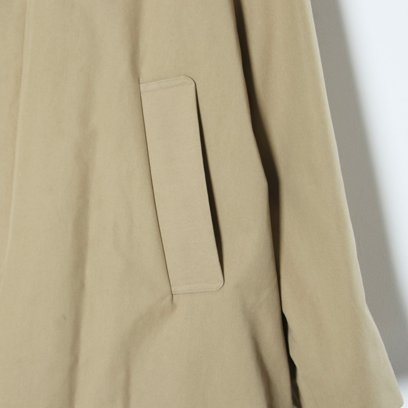 YAECA (ヤエカ) STAINCOLLAR COAT SHORT / ステンカラーコート ショート