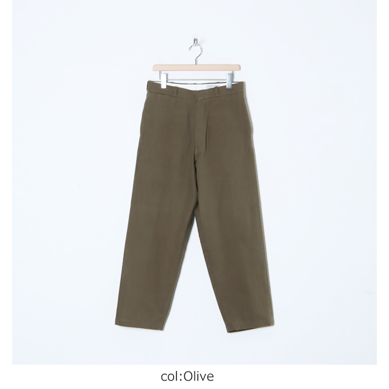 YAECA (ヤエカ) CHINO CLOTH PANTS WIDE TAPERED / チノクロスパンツ