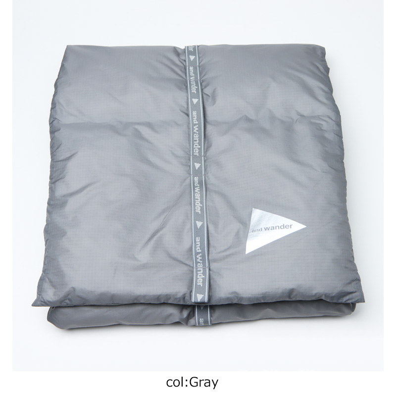 and wander (アンドワンダー) ripstop down muffler / リップストップ