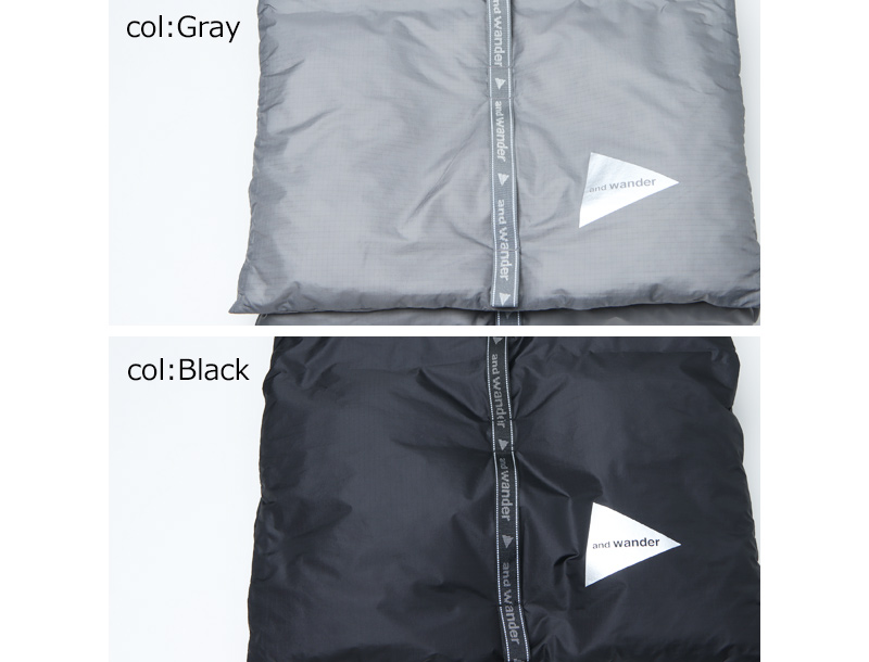 and wander (アンドワンダー) ripstop down muffler / リップストップ