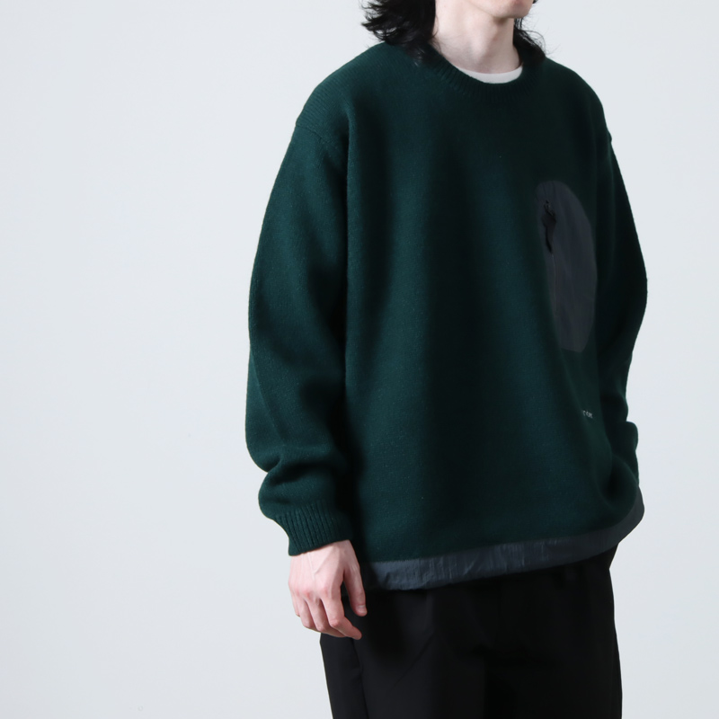 and wander (アンドワンダー) Shetland wool sweater / シェットランド