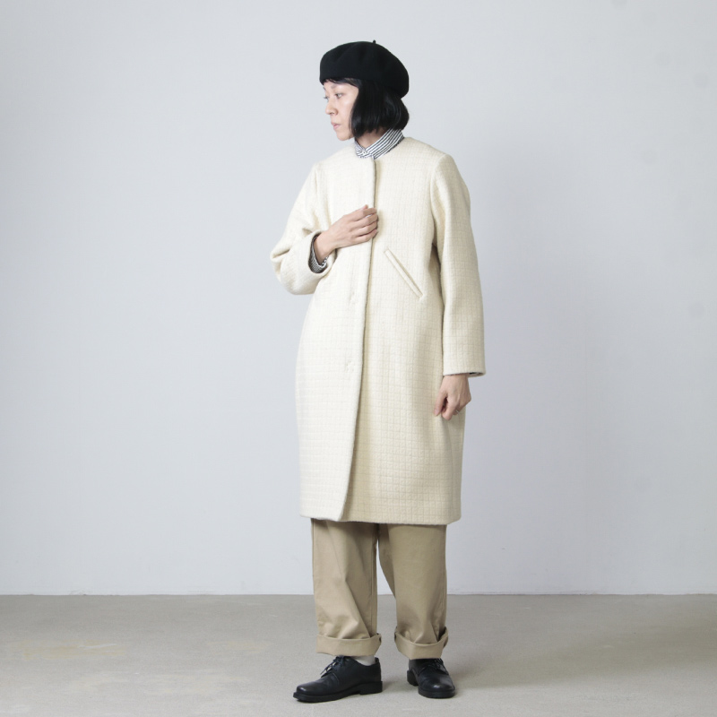 Atelier d'antan (アトリエ ダンタン) ウールノーカラーコート Seurat