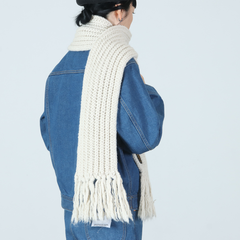 BATONER (バトナー) FRINGE MUFFLER SHORT / フリンジマフラーショート