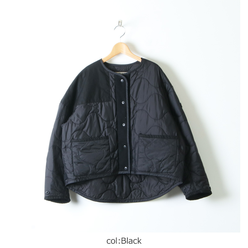 blanc basque (ブランバスク) バックプリントARMY中綿キルトジャケット