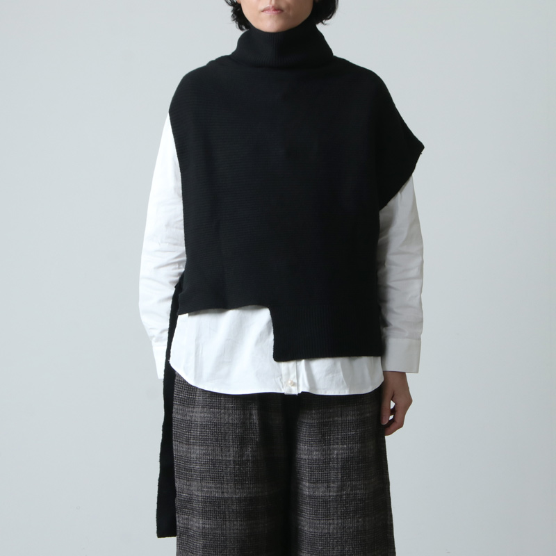 blanc basque (ブランバスク) コットンビッグシャツ×ニットベスト