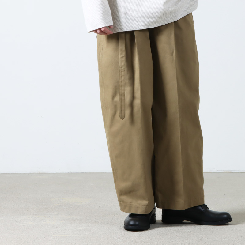 blurhms (ブラームス) Brushed Twill Belted Trousers / ブラッシュ