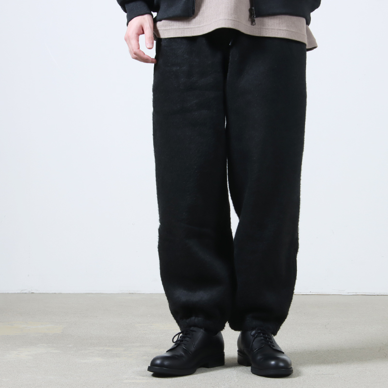 blurhms (ブラームス) Pe/Silk Fleece Track Pants / ポリエステル