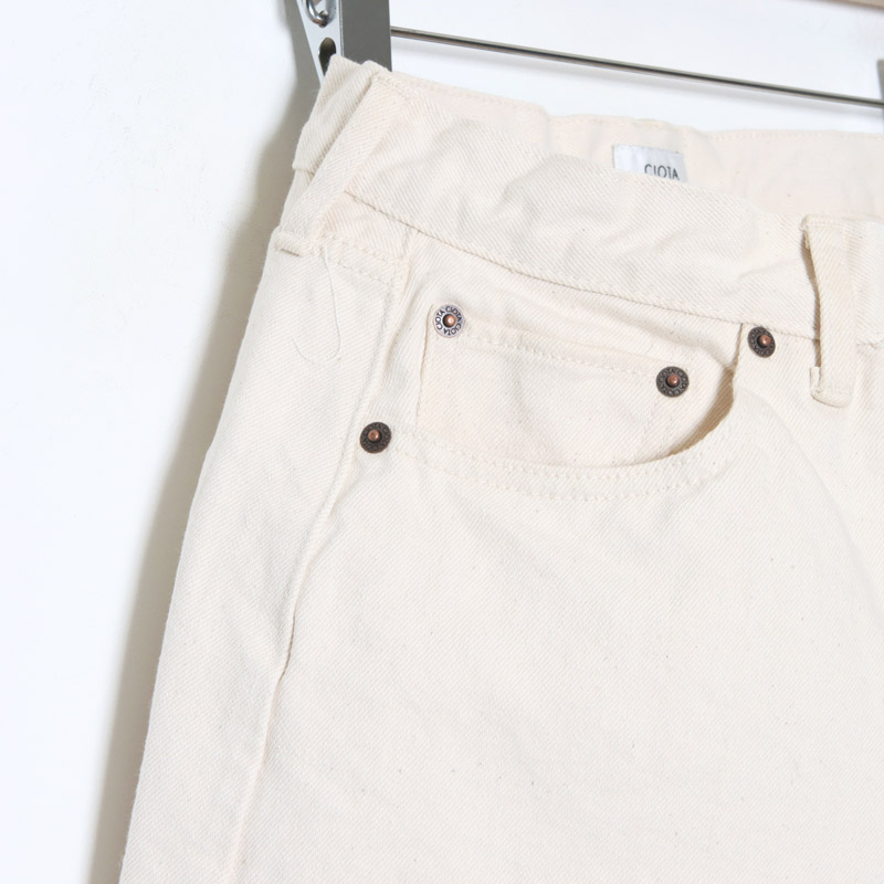 CIOTA (シオタ) ホワイト スビンコットン 13.5oz ストレートデニム