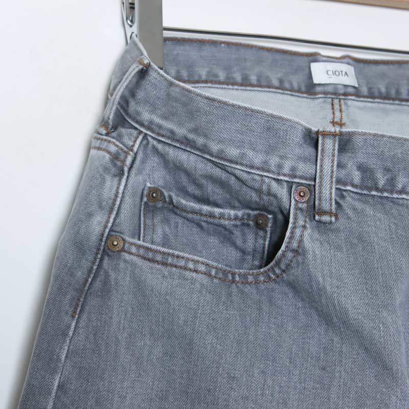 CIOTA (シオタ) グレー スビンコットン 13.5oz ストレートデニム