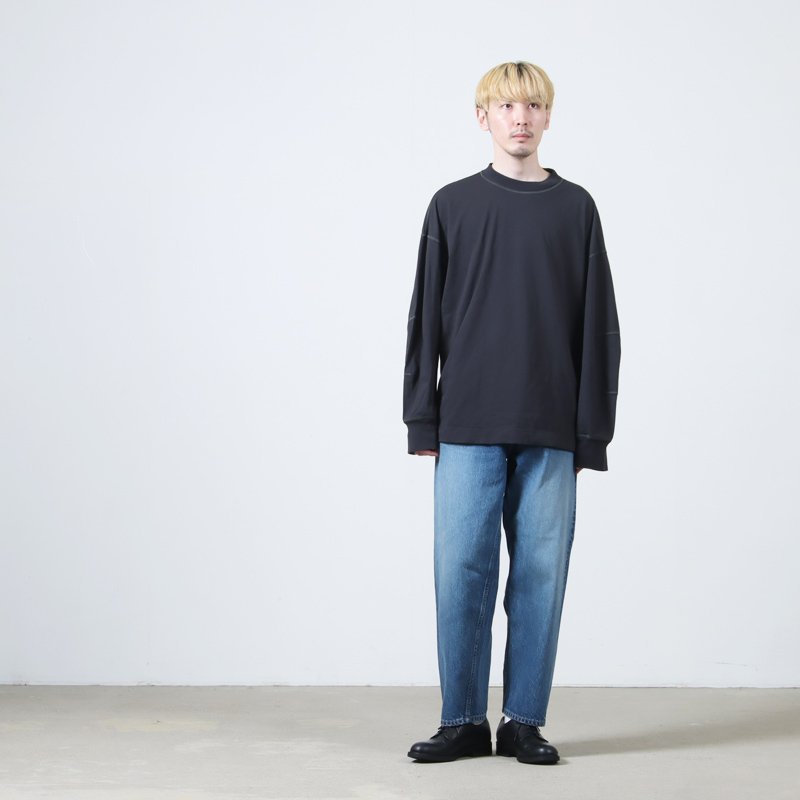 CIOTA (シオタ) New Wide Tapered 5 Pocket Pants - Medium Dark Blue