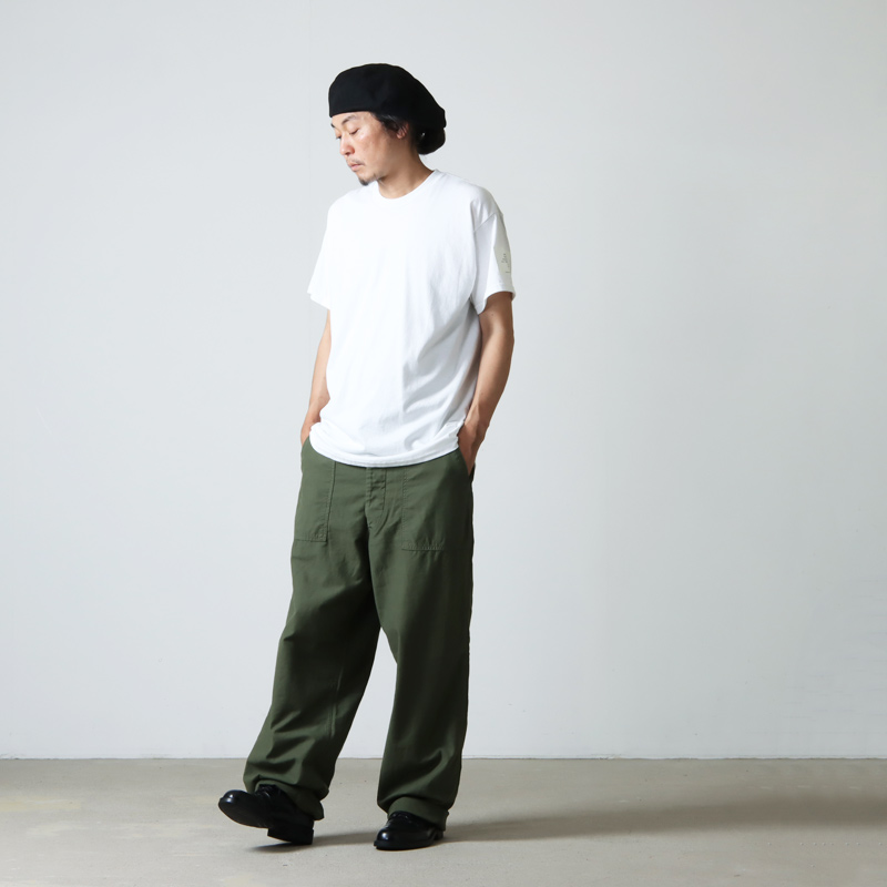 CIOTA (シオタ) スビンコットン ムラ糸バックサテン ベイカーパンツ