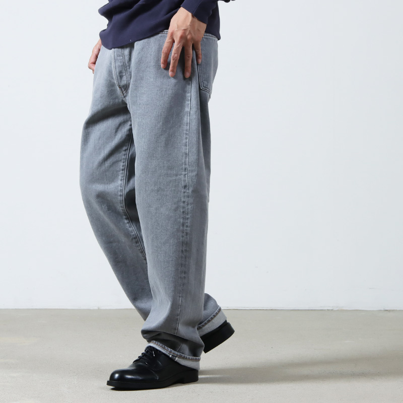 CIOTA (シオタ) グレー スビンコットン 13.5oz ストレートデニム
