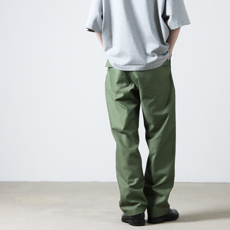 CIOTA (シオタ) スビンコットン ムラ糸バックサテン ベイカーパンツ