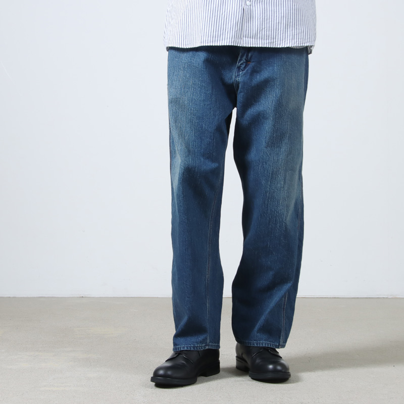 CIOTA (シオタ) Denim Painter Pants Medium Dark Blue Damage