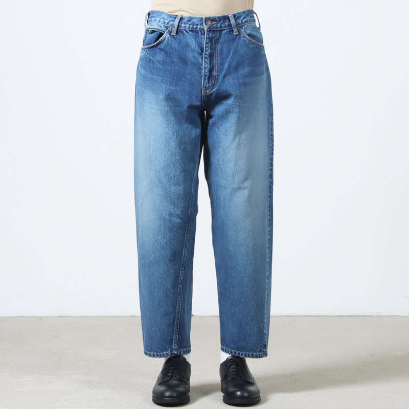 CIOTA (シオタ) New Wide Tapered 5 Pocket Pants - Medium Dark Blue