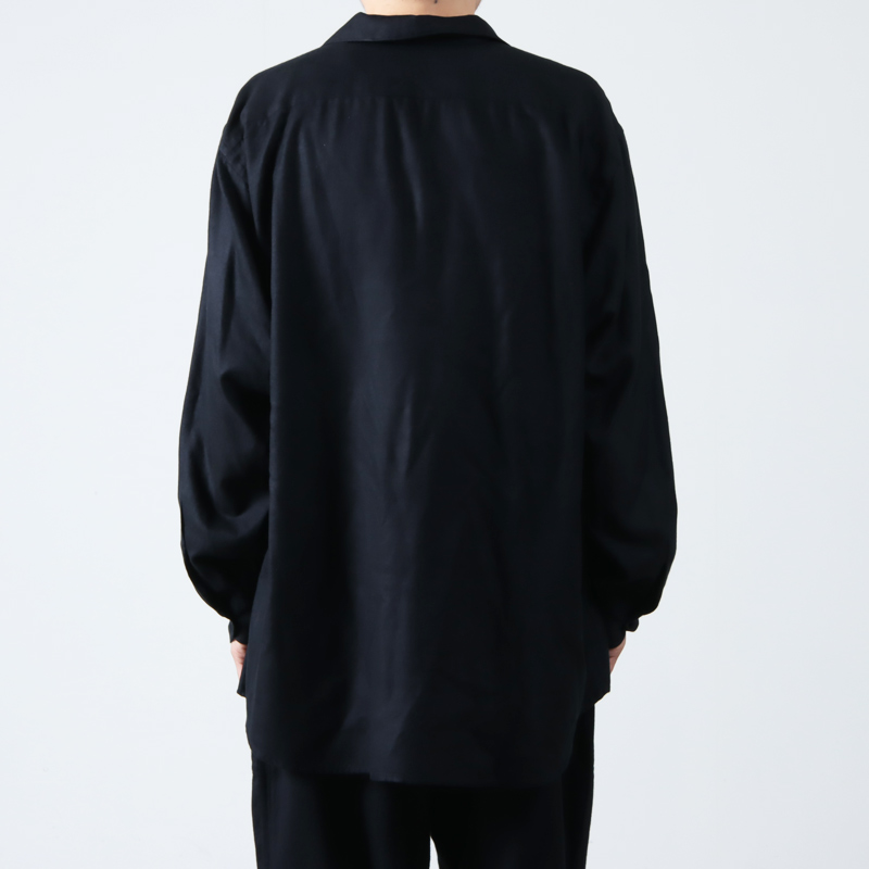 COMOLI (コモリ) シルクネル スキッパーシャツ