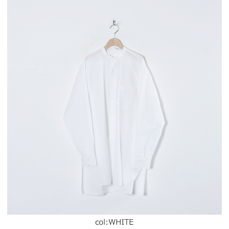 COMOLI (コモリ) バンドカラーシャツ