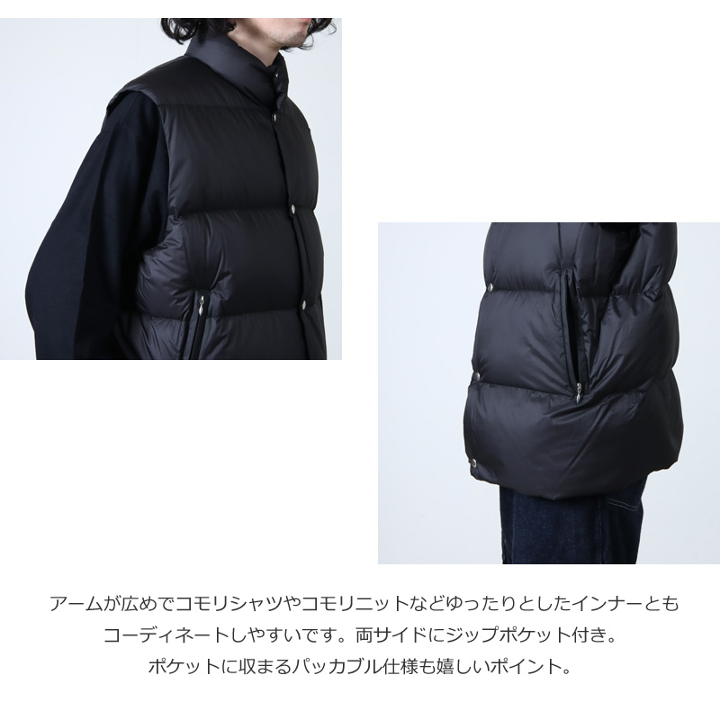 COMOLI (コモリ) ダウン ベスト