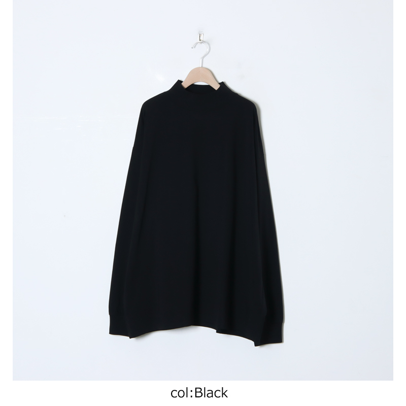 COMOLI (コモリ) コットンジャージ モックネックプルオーバー