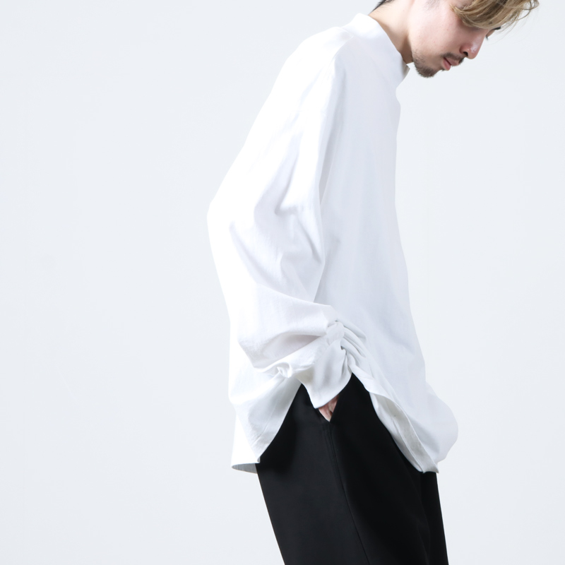 COMOLI (コモリ) コットンジャージ モックネックプルオーバー