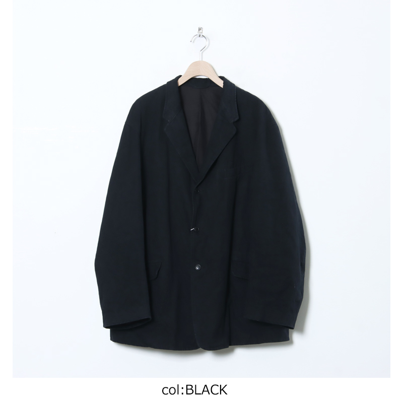 COMOLI (コモリ) ブラックドリル ジャケット