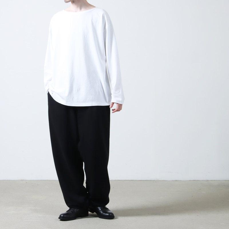 COMOLI (コモリ) コットンジャージ ボートネック