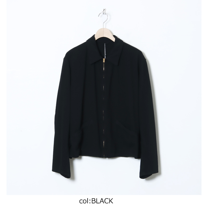 COMOLI (コモリ) シルクネップ ジップショートジャケット